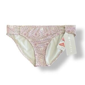 Athleta NWT Aqualuxe Print Ladder Front Bikini Swim Suit‎ Bottom Size Small